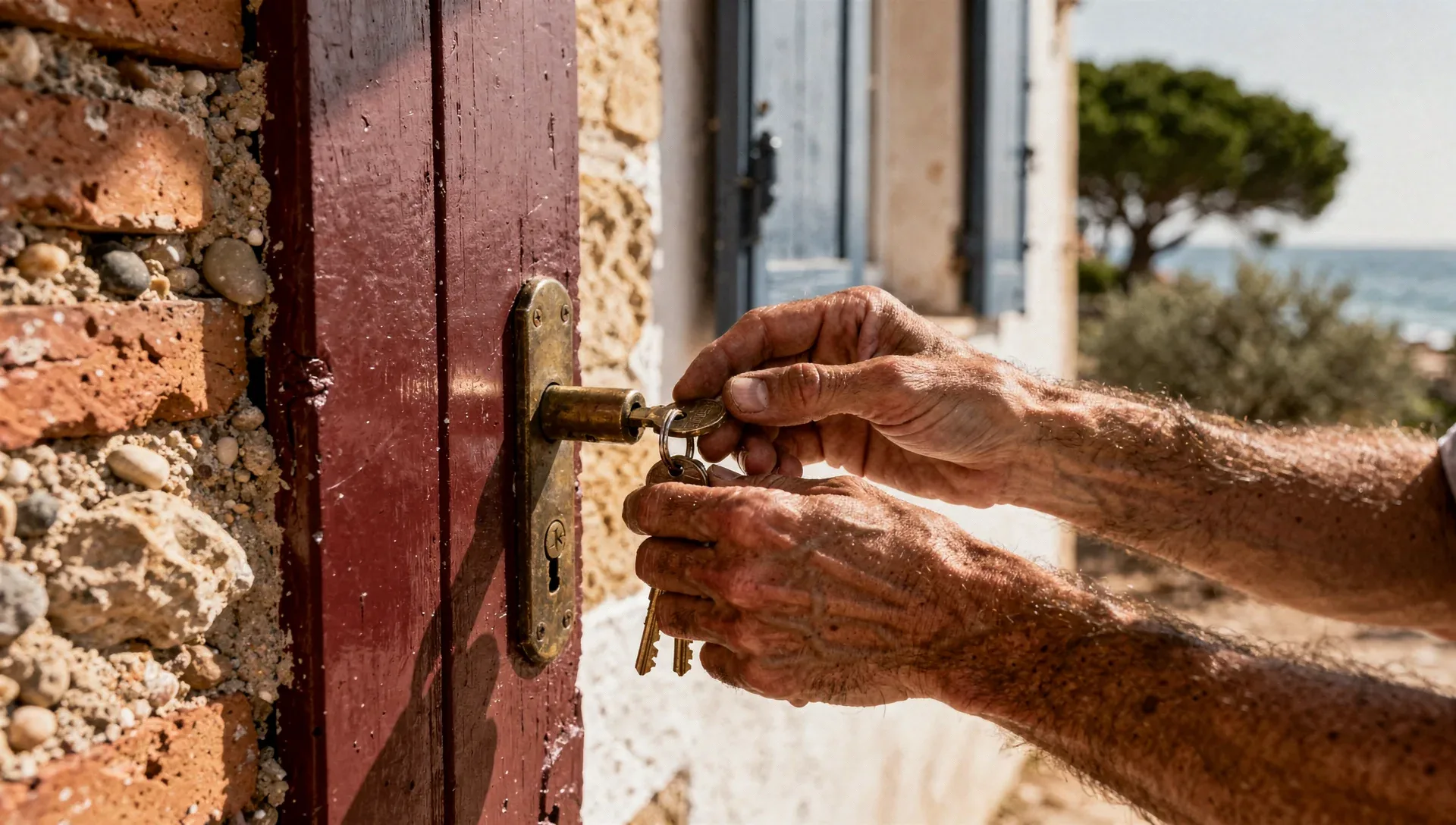 Artisan serrurier au travail sur une serrure à Canet-en-Roussillon